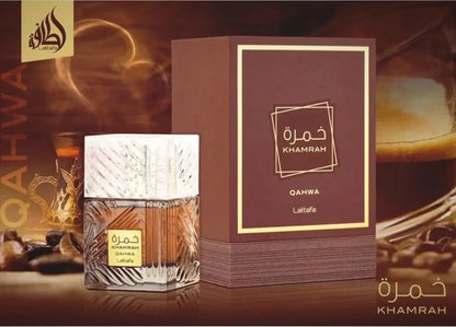 Lattafa Khamrah Qahwa Eau de Parfum 100ml| Edição Especial – Café Árabe & Luxo Intenso