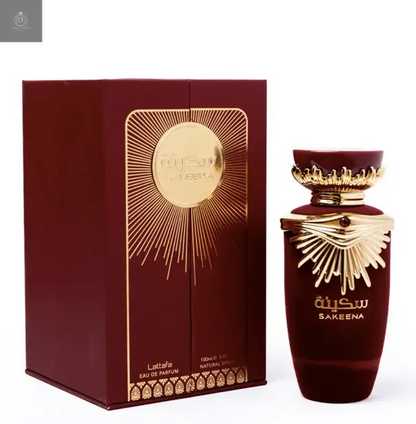 Lattafa Sakeena Eau de Parfum 100ml  Exótica. Elegante. Irresistivelmente Feminina.