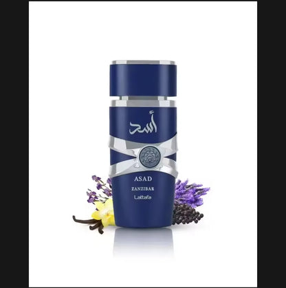 Lattafa Asad Zanzibar – Eau de Parfum (100ml) | A Frescura Tropical e o Mistério do Índico