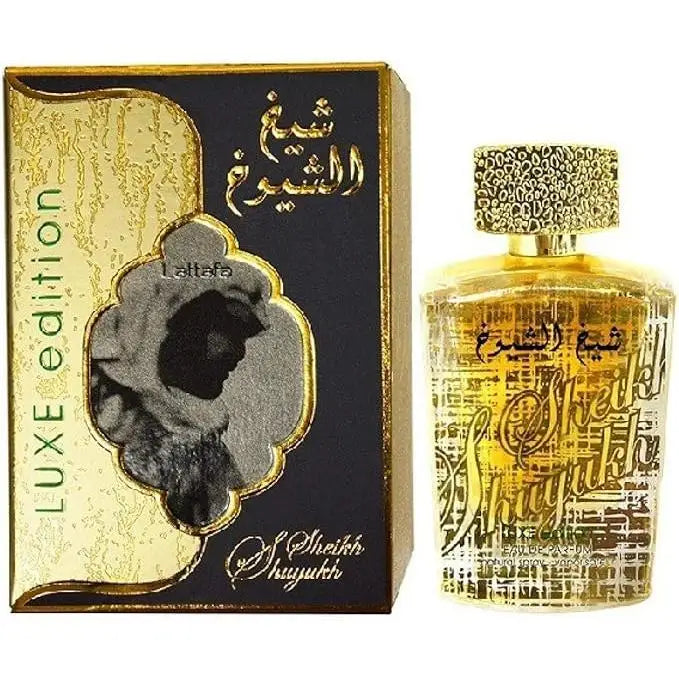 Lattafa Sheikh Al Shuyukh Luxe Edition Eau de Parfum 100ml  Ouro. Poder. Sofisticação Oriental.