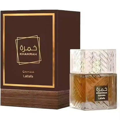 Lattafa Khamrah Qahwa Eau de Parfum 100ml| Edição Especial – Café Árabe & Luxo Intenso