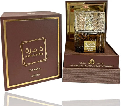 Lattafa Khamrah Qahwa Eau de Parfum 100ml| Edição Especial – Café Árabe & Luxo Intenso