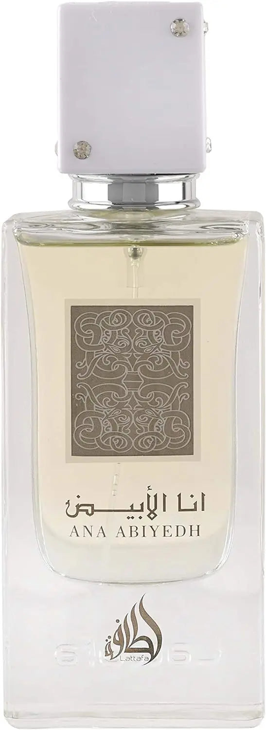 Lattafa Ana Abiyedh Eau de Parfum 60ml  Pureza. Sofisticação. Elegância Discreta.