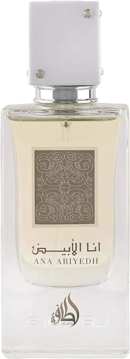 Lattafa Ana Abiyedh Eau de Parfum 60ml  Pureza. Sofisticação. Elegância Discreta.