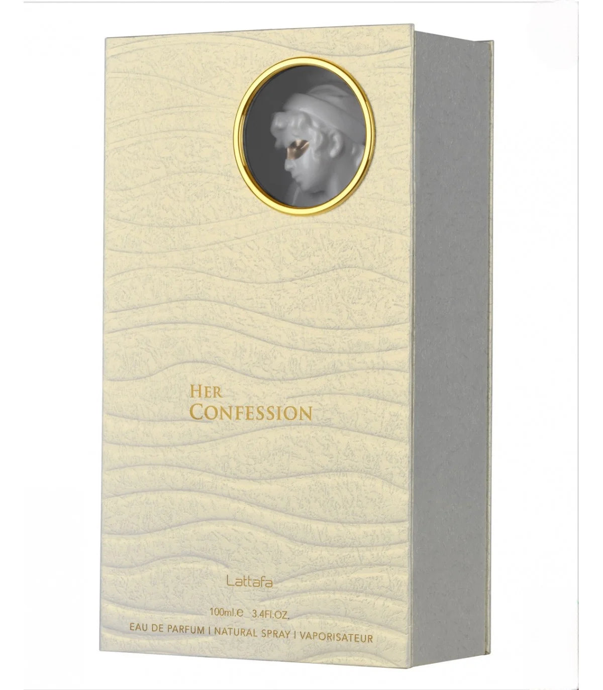 Lattafa Her Confession – Eau de Parfum (100ml) | A Elegância Esculpida em Flor e Madeira