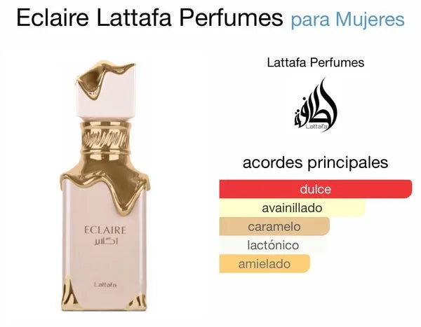 Lattafa Eclaire Eau de Parfum 100ml  Doçura. Luxo. Feminilidade Irresistível.