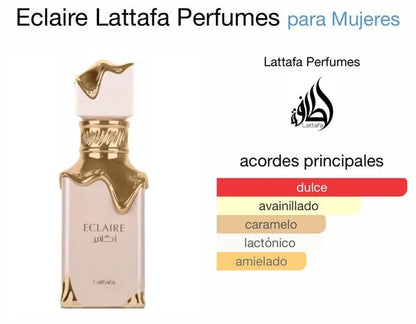 Lattafa Eclaire Eau de Parfum 100ml  Doçura. Luxo. Feminilidade Irresistível.