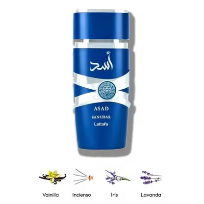 Lattafa Asad Zanzibar – Eau de Parfum (100ml) | A Frescura Tropical e o Mistério do Índico