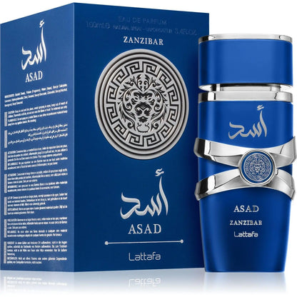Lattafa Asad Zanzibar – Eau de Parfum (100ml) | A Frescura Tropical e o Mistério do Índico