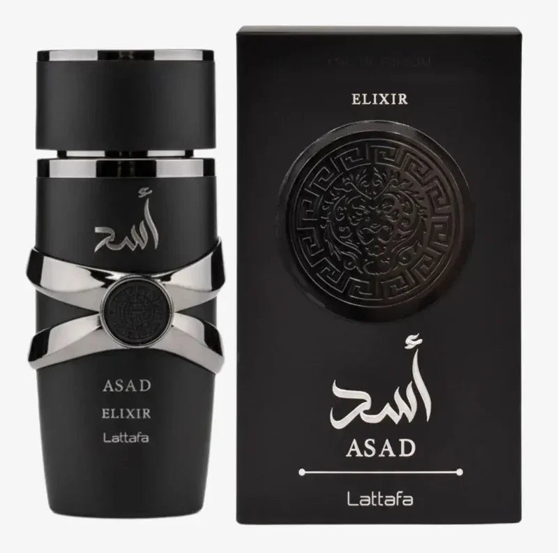 Lattafa Asad Elixir – Eau de Parfum (100ml) | A Máxima Intensidade Ambarada e Especiada