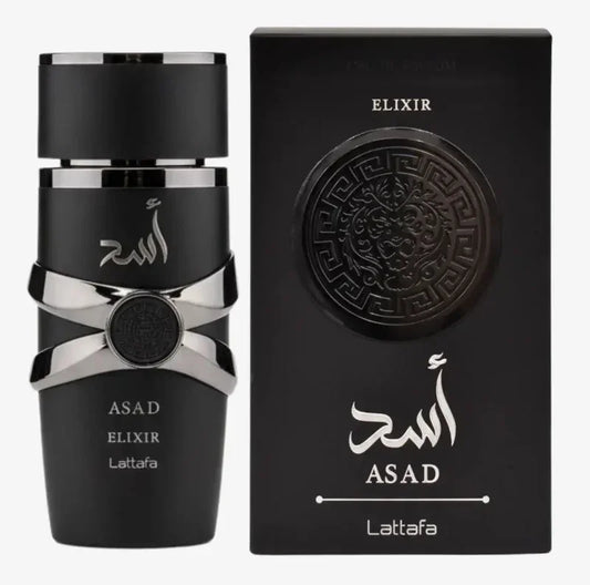 Lattafa Asad Elixir – Eau de Parfum (100ml) | A Máxima Intensidade Ambarada e Especiada