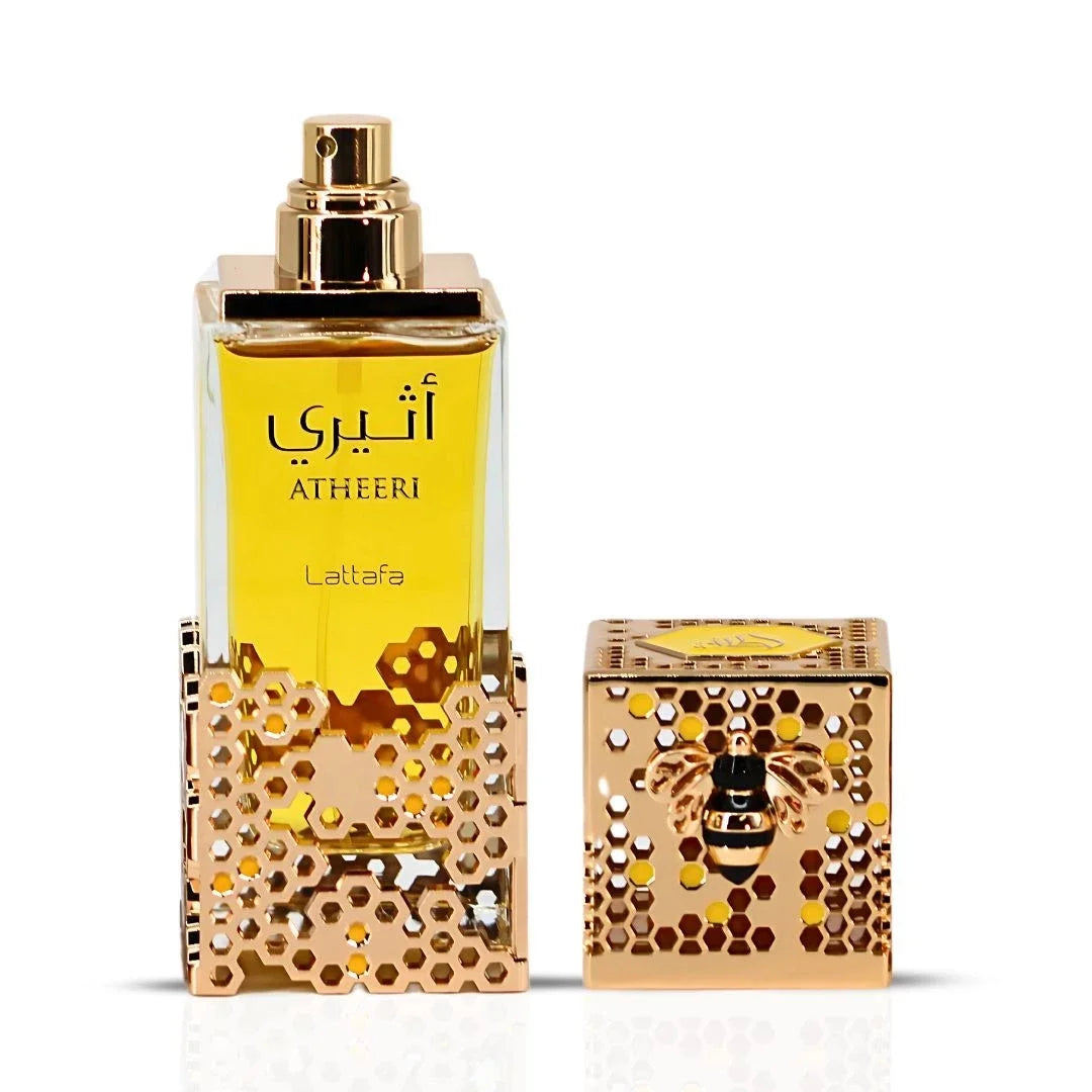 Lattafa Atheeri – Eau de Parfum (100ml) | A Doçura Majestosa e o Brilho do Ouro