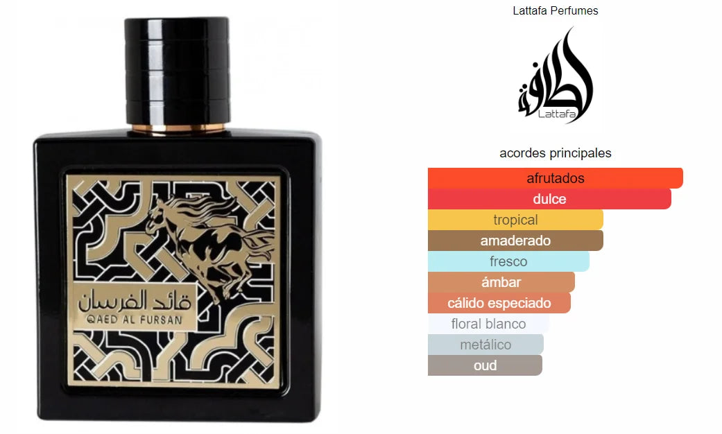 Lattafa Qaed Al Fursan – Eau de Parfum (90ml) | A Explosão Tropical de Abacaxi e Madeira
