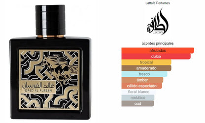 Lattafa Qaed Al Fursan – Eau de Parfum (90ml) | A Explosão Tropical de Abacaxi e Madeira